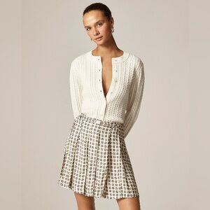 J.Crew Pleated prep skirt in foulard print CM769